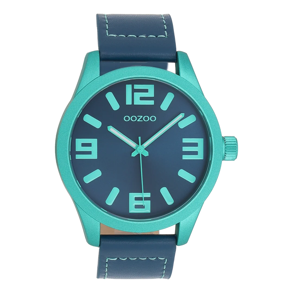 C0912 / 46mm / Aqua Green & Dark Blue