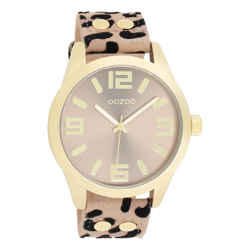 C1097 / 46mm / Leopard Print / Gold / Taupe