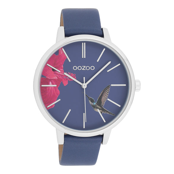 C11069 / 42mm / Silver Coloured / Navy Blue