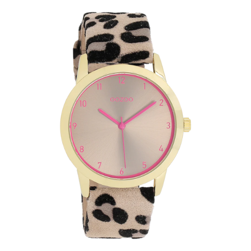 C11374 / 38mm / Leopard Print / Gold / Pink / Taupe