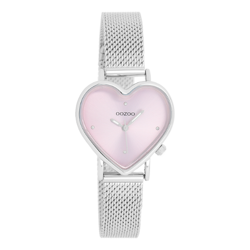 C11414 / 28x29mm / Silver / Pink