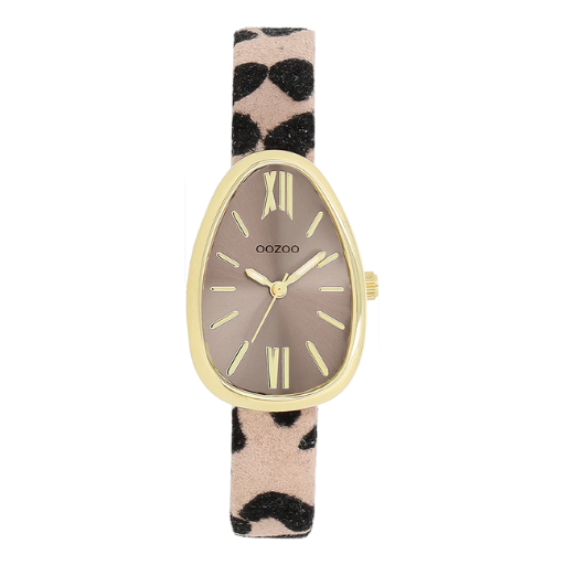C11638 / 31mm x 22mm /  Leopard Print / Gold / Taupe