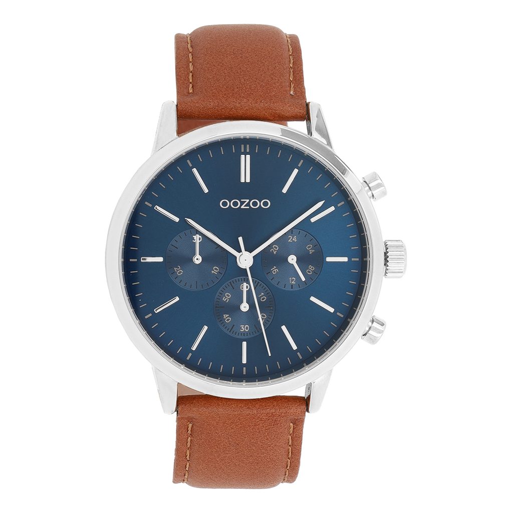 C11706 / 42mm / Brown, Blue & Silver
