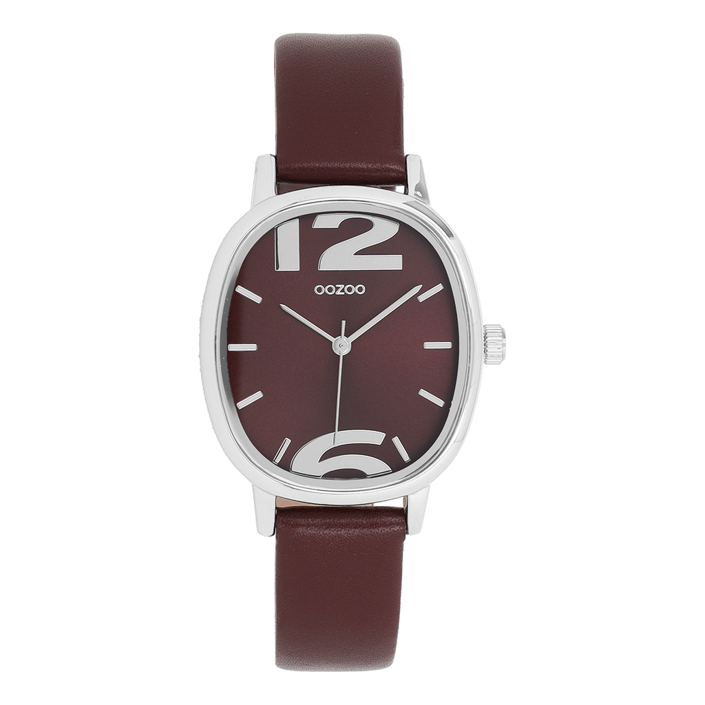 C11720 / 31x35mm / Bordeaux & Silver