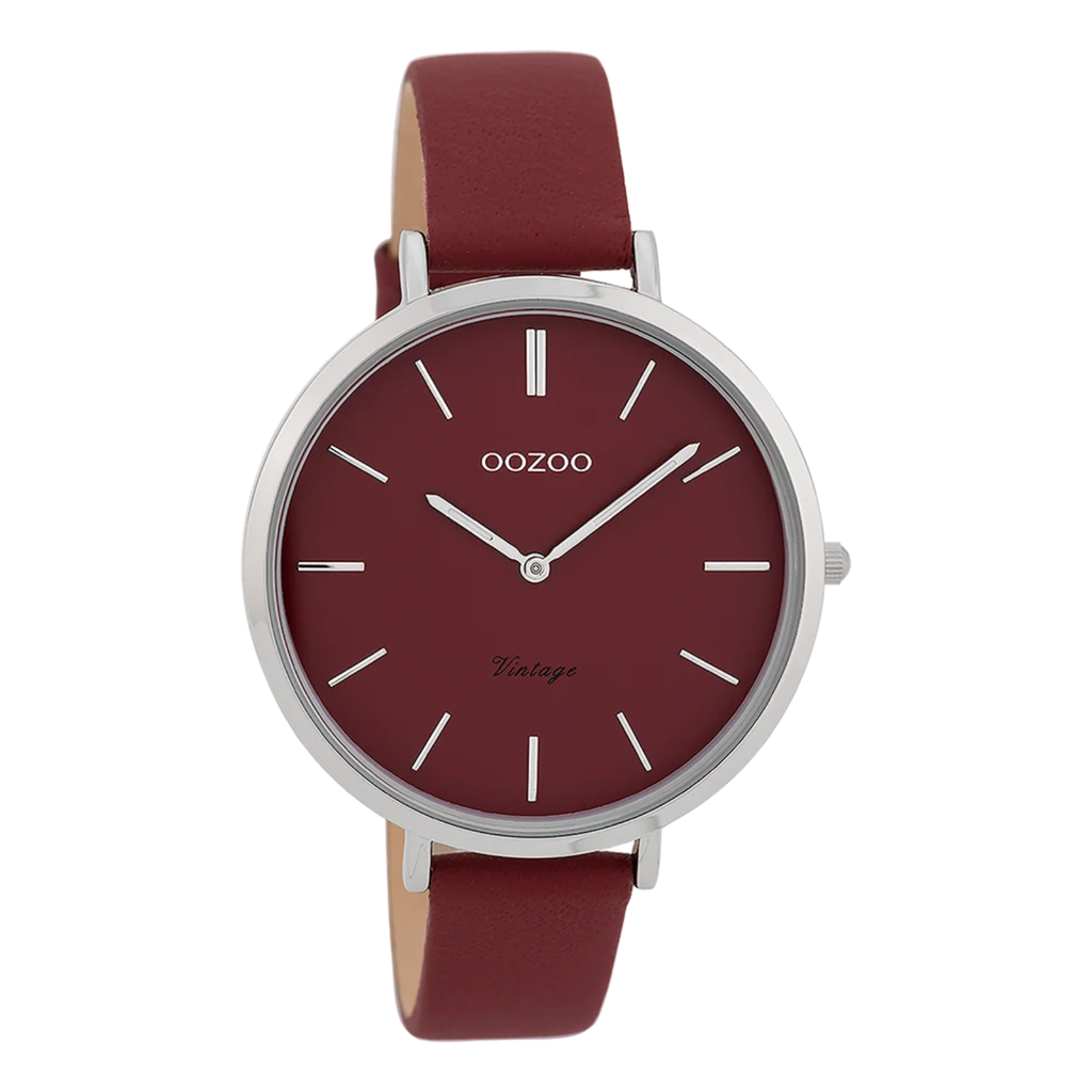 C9807 / 40mm / Silver / Burgundy