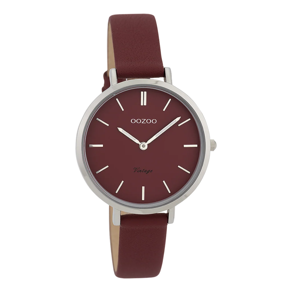 C9815 / 34mm / Silver / Burgundy