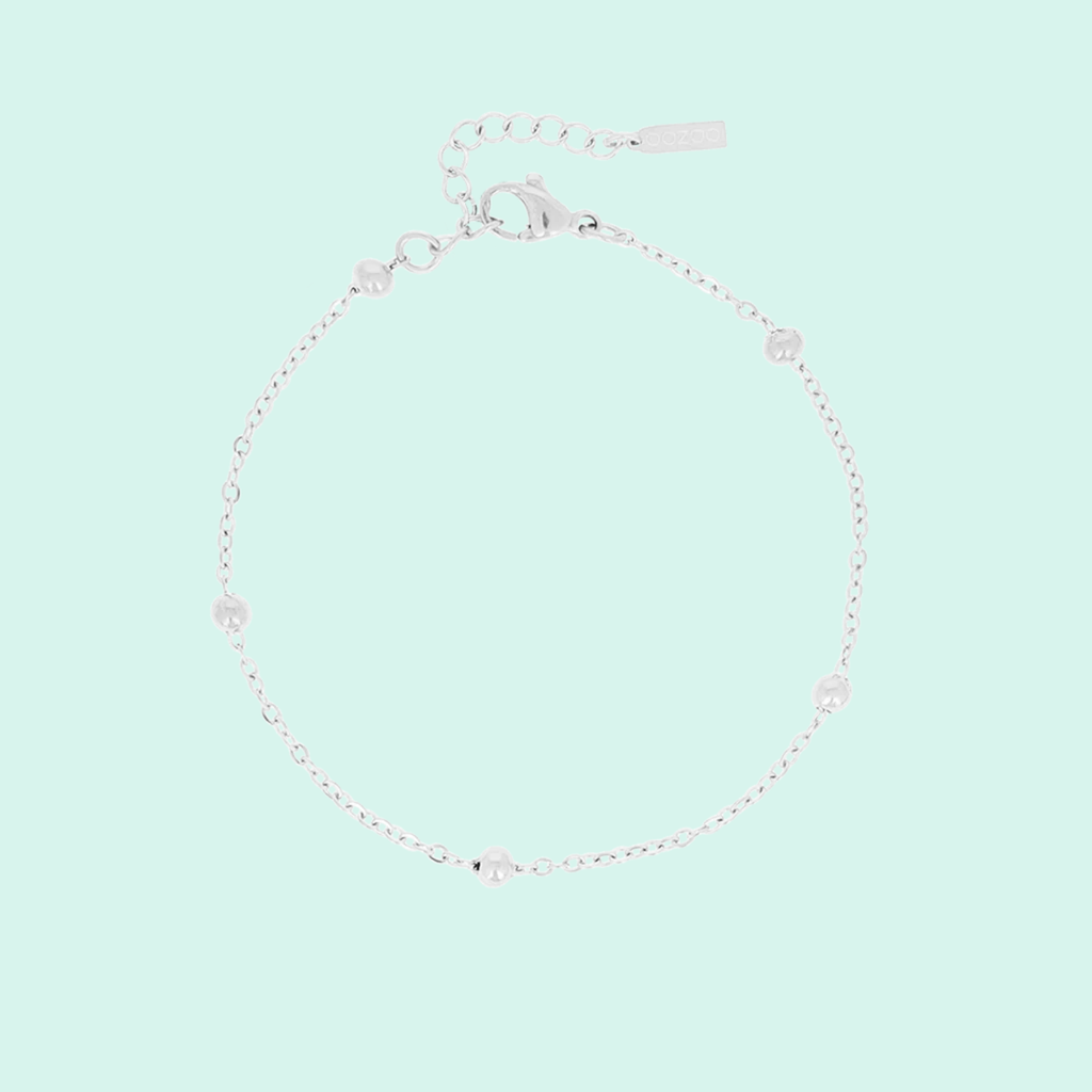 SB-1000 - Silver coloured bracelet with dots
