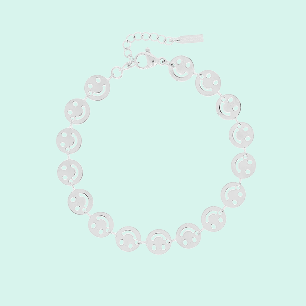 SB-1009 - Silver coloured bracelet with smileys