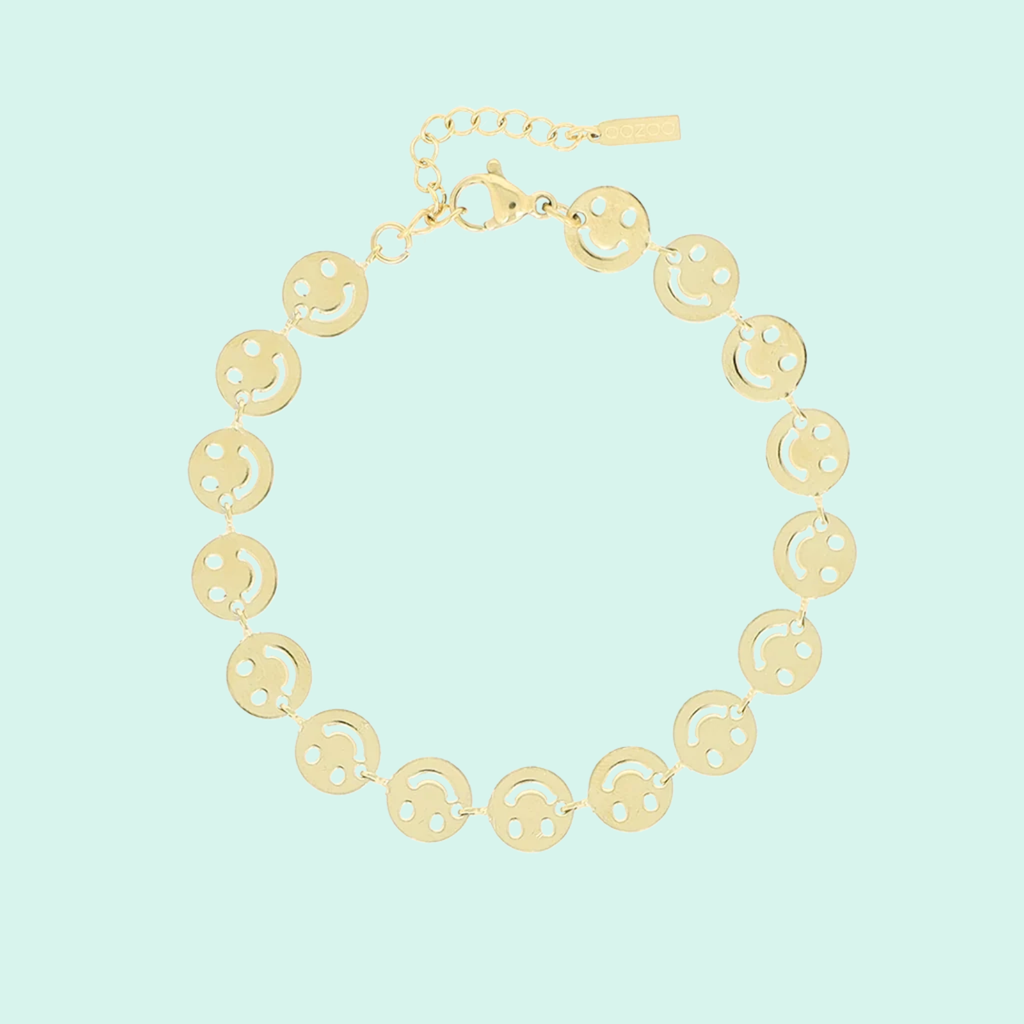 SB-1010 - Gold bracelet with smileys