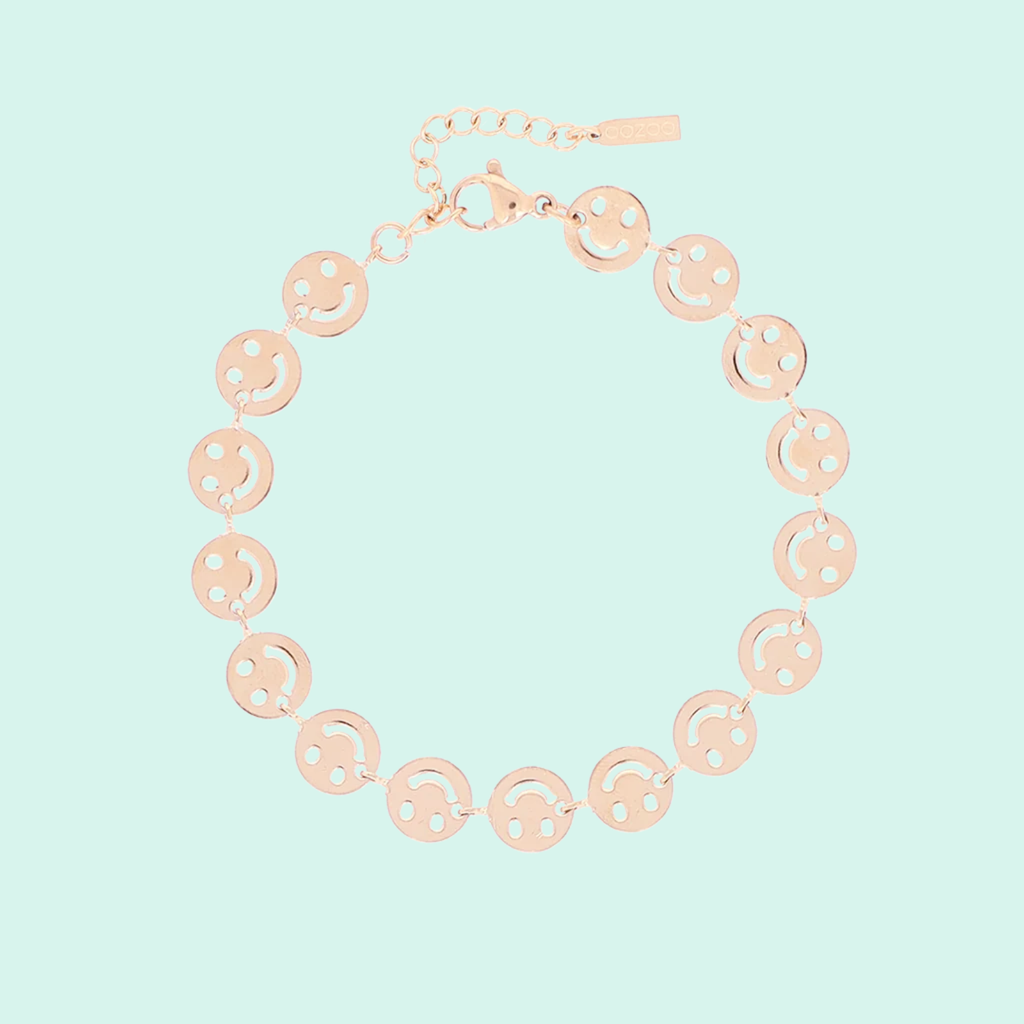 SB-1011 - Rose coloured bracelet with smileys