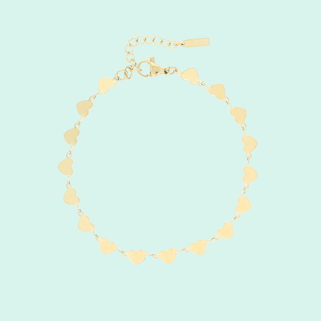 SB-1013 - Gold bracelet with hearts