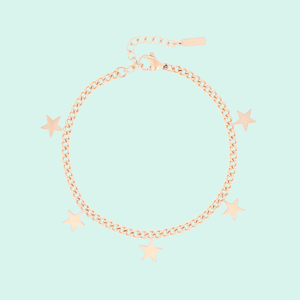 SB-1017 - Rose coloured bracelet with stars
