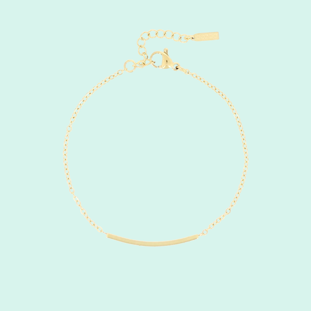 SB-1028 - Gold bracelet with rhinestones