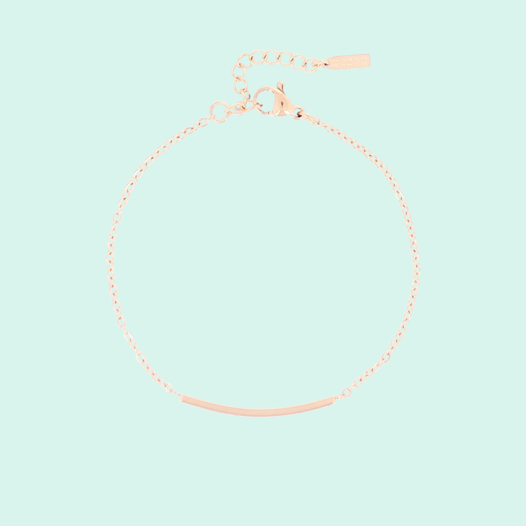 SB-1029 - Rose coloured bracelet with rhinestones