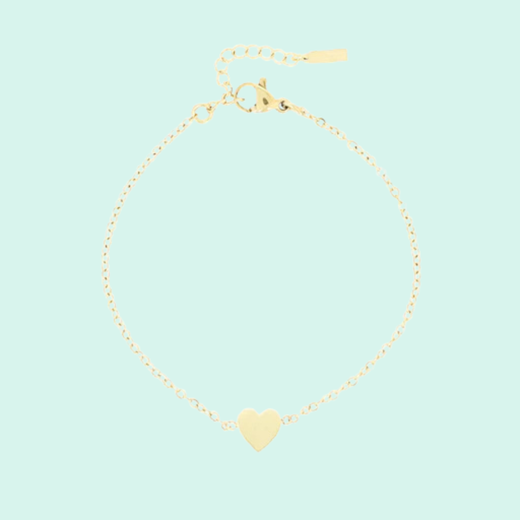 SB-1040 - Gold Bracelet with a Heart