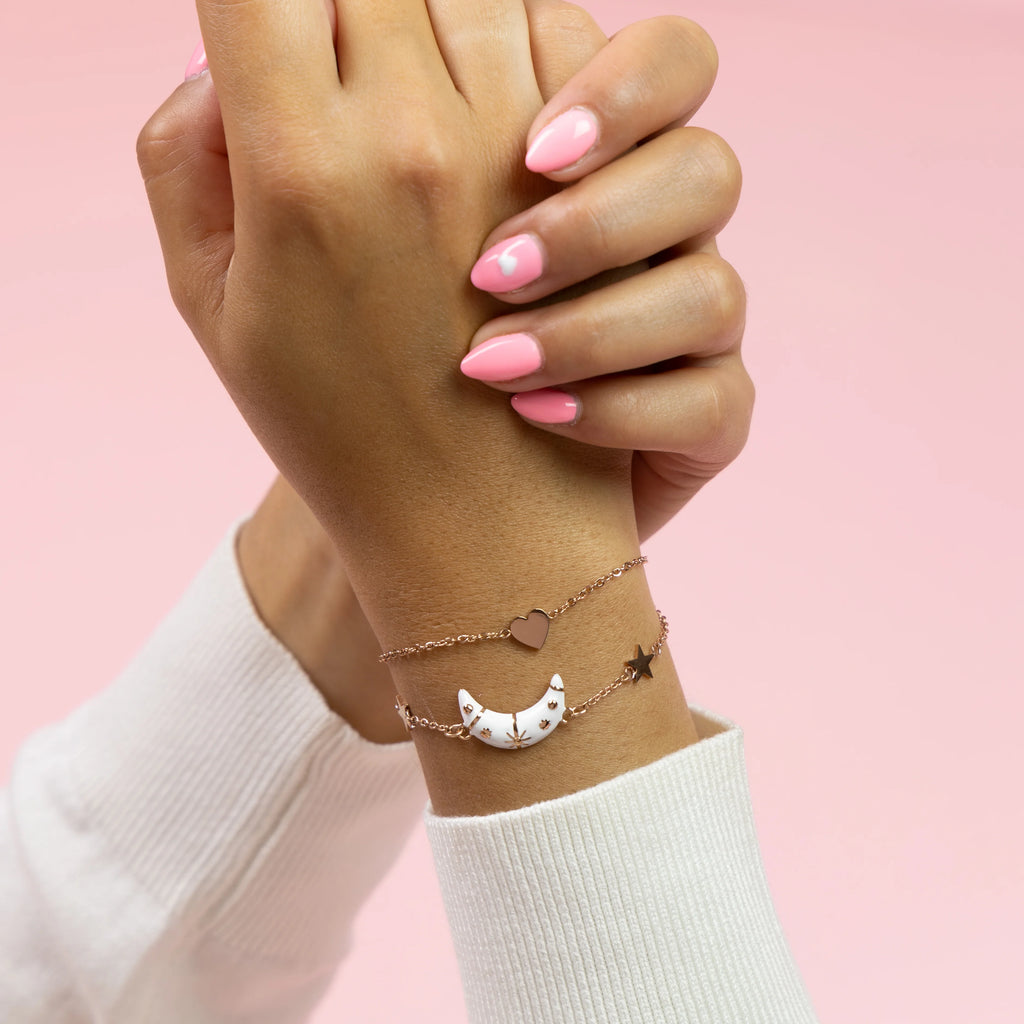 SB-1041 - Rose Gold Bracelet with a Heart