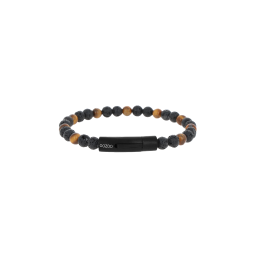 Yellow / Black Tiger Eye & Vulcano Bracelet - SB-1065