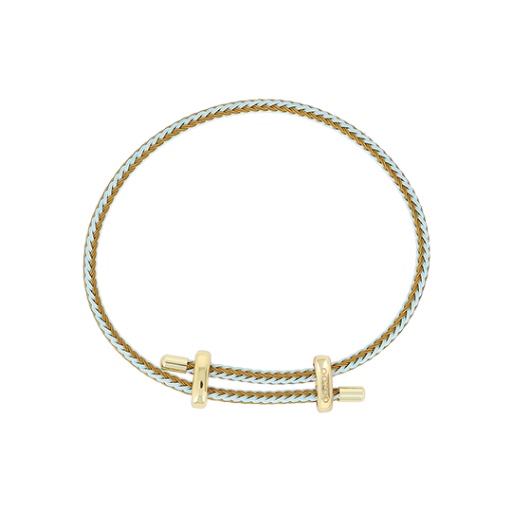 Light Blue / Gold Adjustable Rope Bracelet - SB-1072