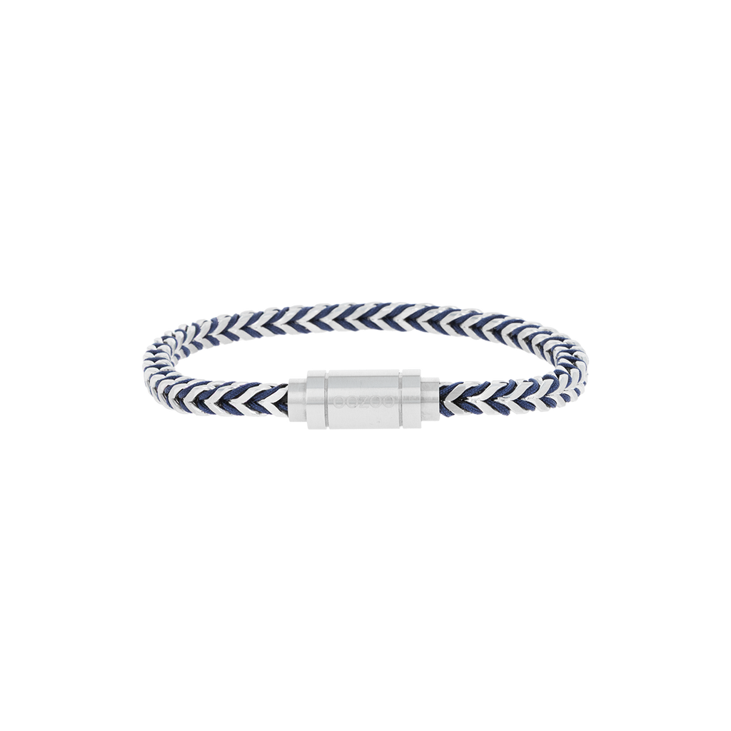 Blue/silver coloured metal bracelet - SB-1115