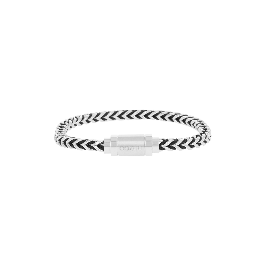 Black/silver coloured metal bracelet - SB-1117