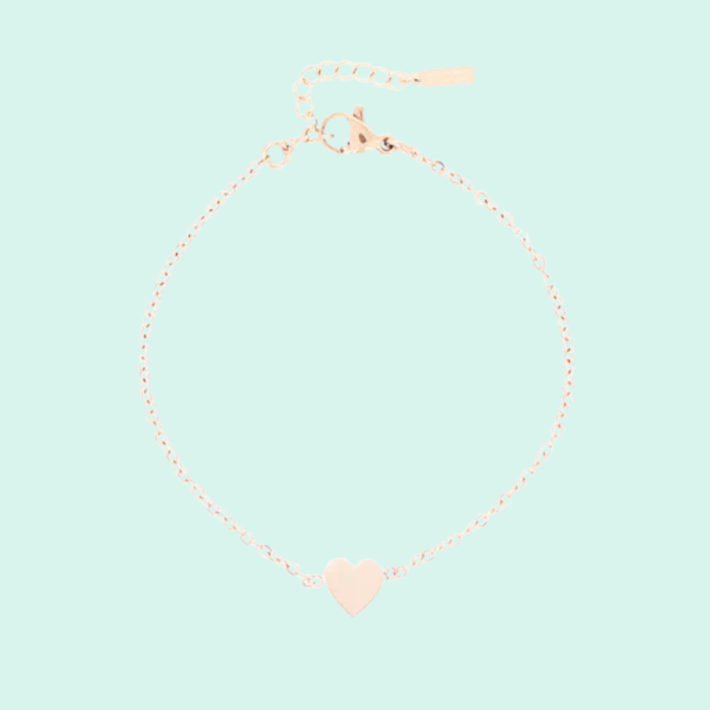 SB-1041 - Rose Gold Bracelet with a Heart
