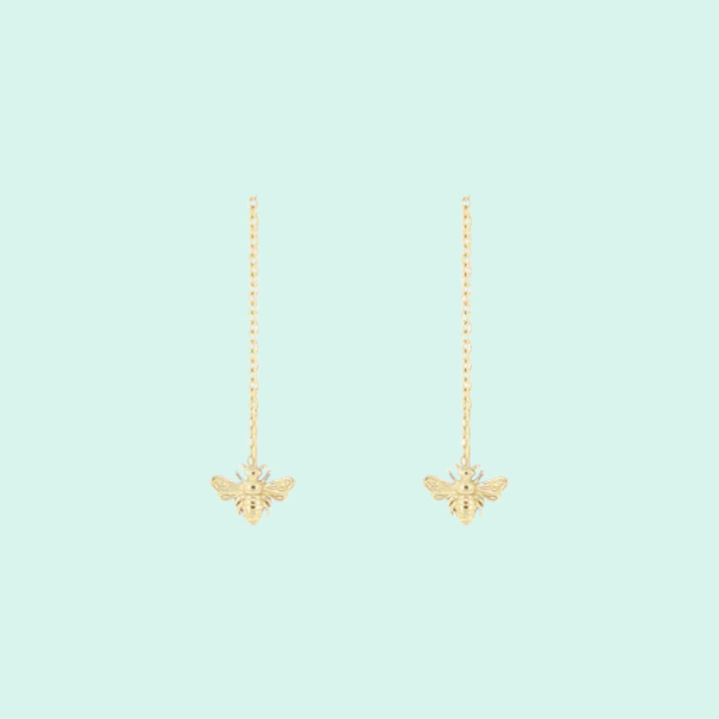 SE-3082 - Gold Earrings with Bee