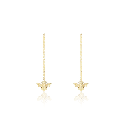 Gold Earrings with Bee