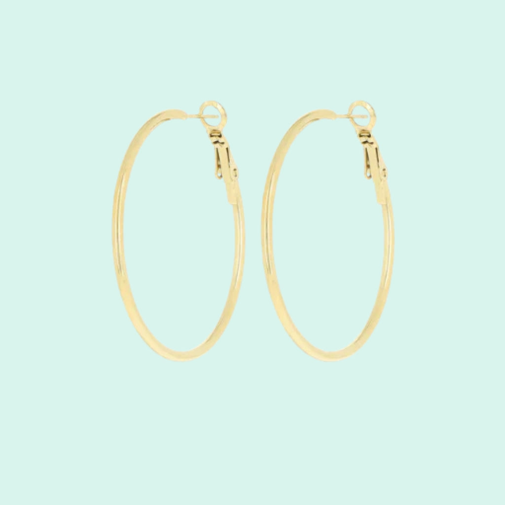 SE-3084 - Gold Classic Hoops Earrings