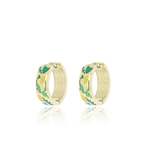 Gold Hoop Earrings with Lemons