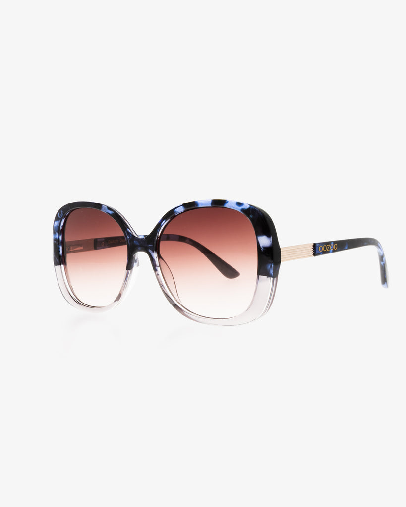 Blue Tortoise Shiny Sunglasses - SG008-BG