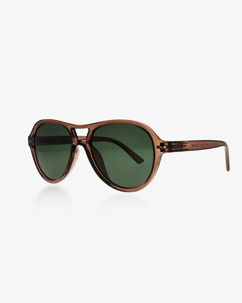 Polarised Light Brown Shiny Sunglasses - SG011-LB