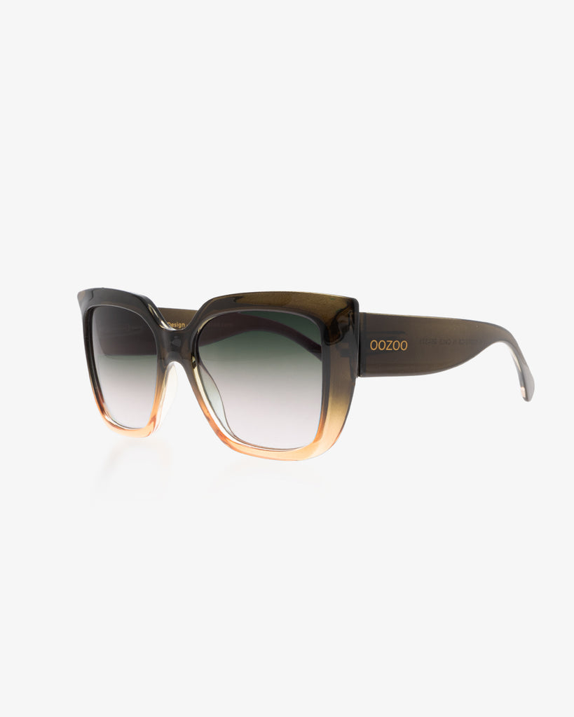 Dark Green/Light Pink Shiny Sunglasses - SG012-GS