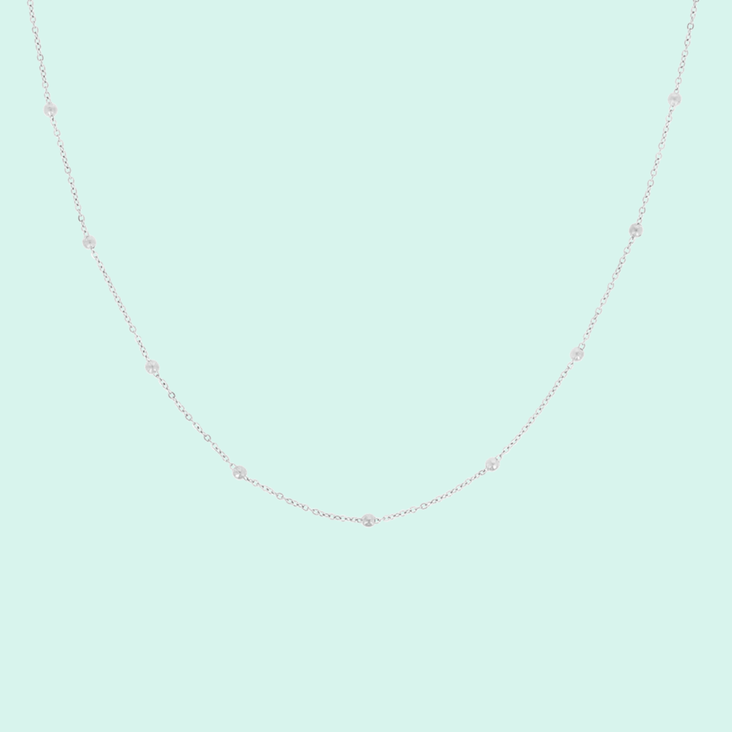 SN-2000 - Silver necklace with dots