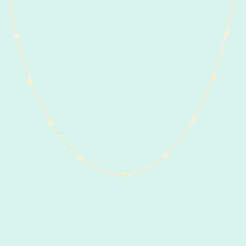 SN-2001 - Gold necklace with dots