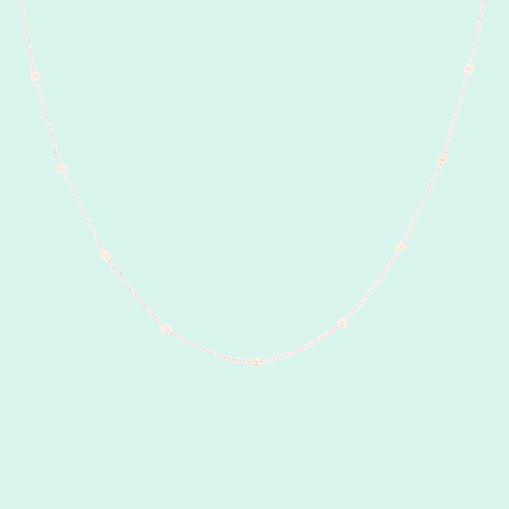 SN-2002 - Rose gold necklace with dots