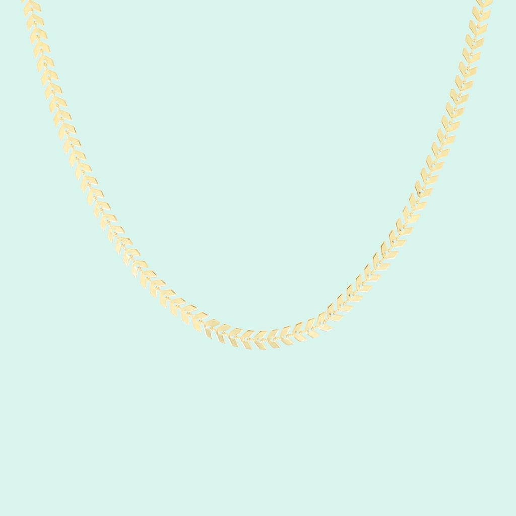 SN-2007 - Gold necklace with V-chain