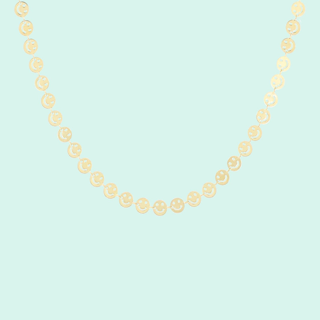 SN-2010 - Gold necklace with smileys