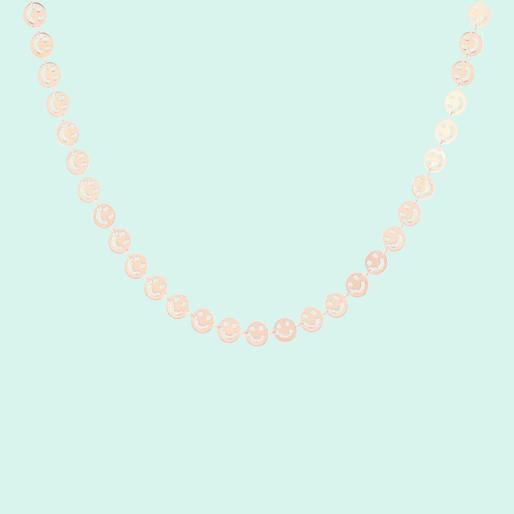 SN-2011 - Rose gold necklace with smileys