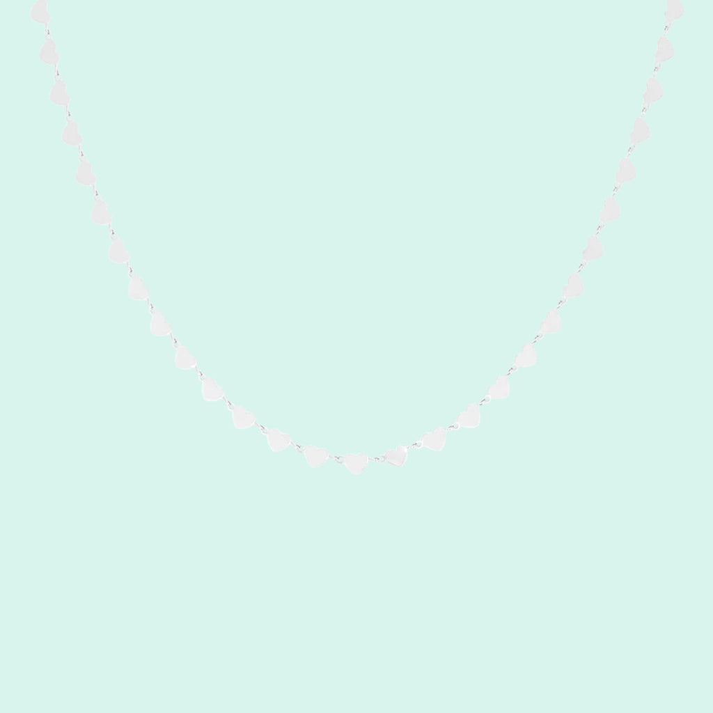 SN-2012 - Silver necklace with hearts