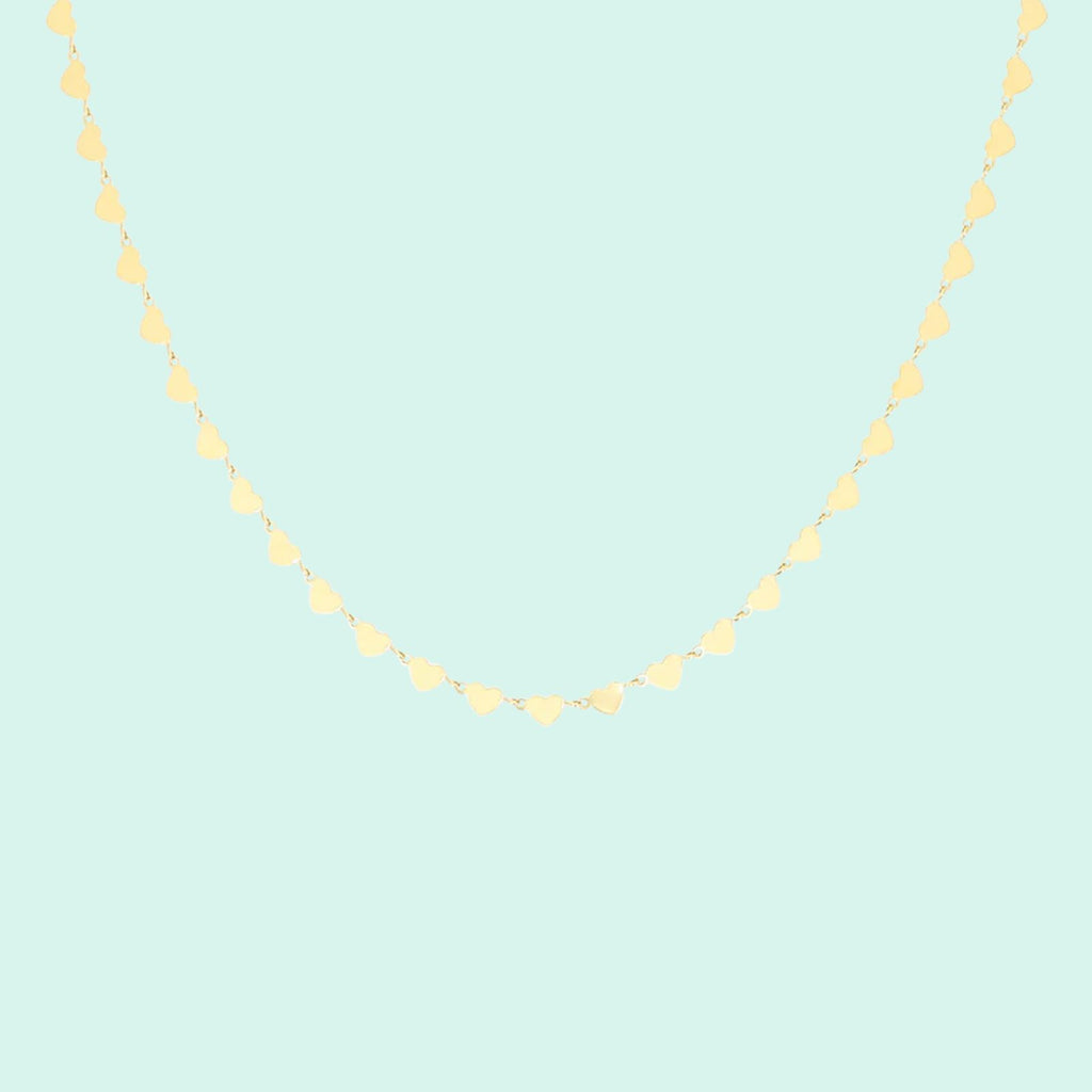 SN-2013 - Gold necklace with hearts