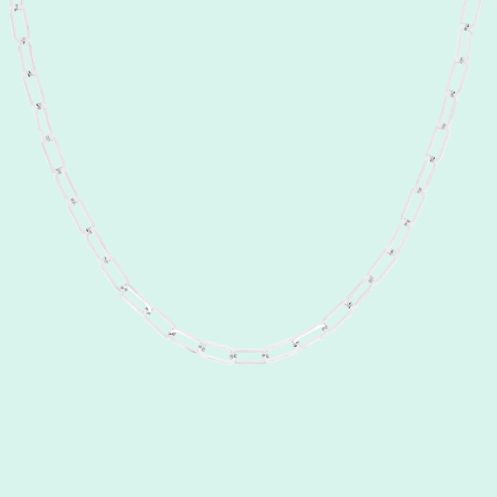 SN-2015 - Silver necklace with chunky chain links