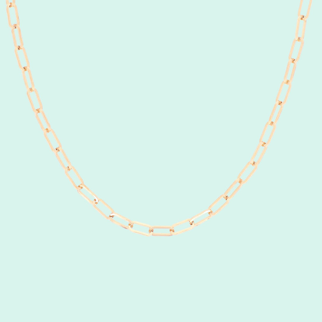 SN-2017 - Rose gold necklace with chunky chain links