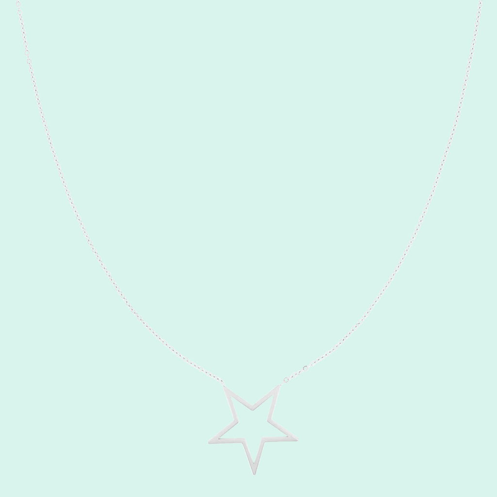 SN-2021 - Silver necklace with big star