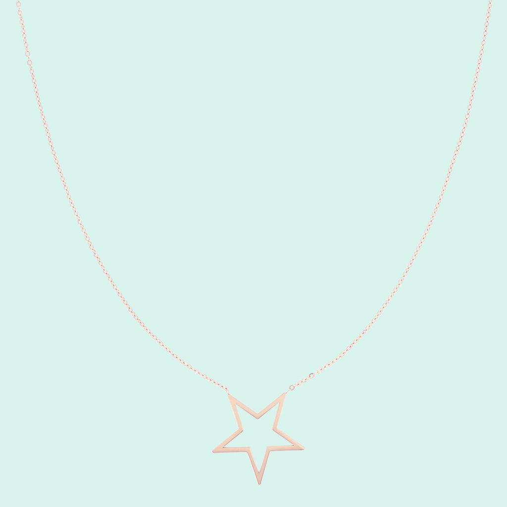 SN-2023 - Rose gold necklace with big star