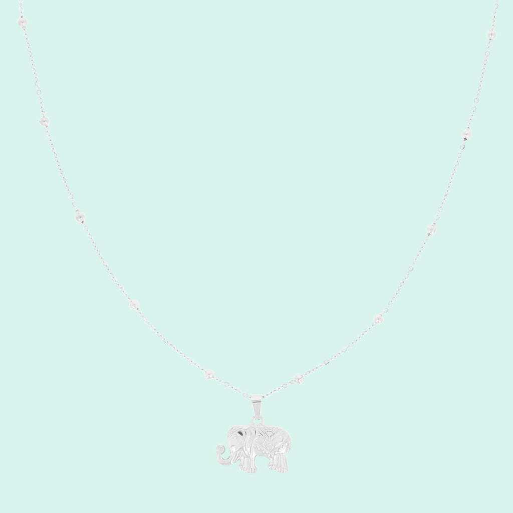 SN-2024 - Silver necklace with elephant charm