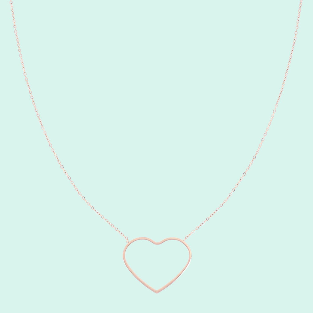 SN-2029 - Rose gold necklace with big heart