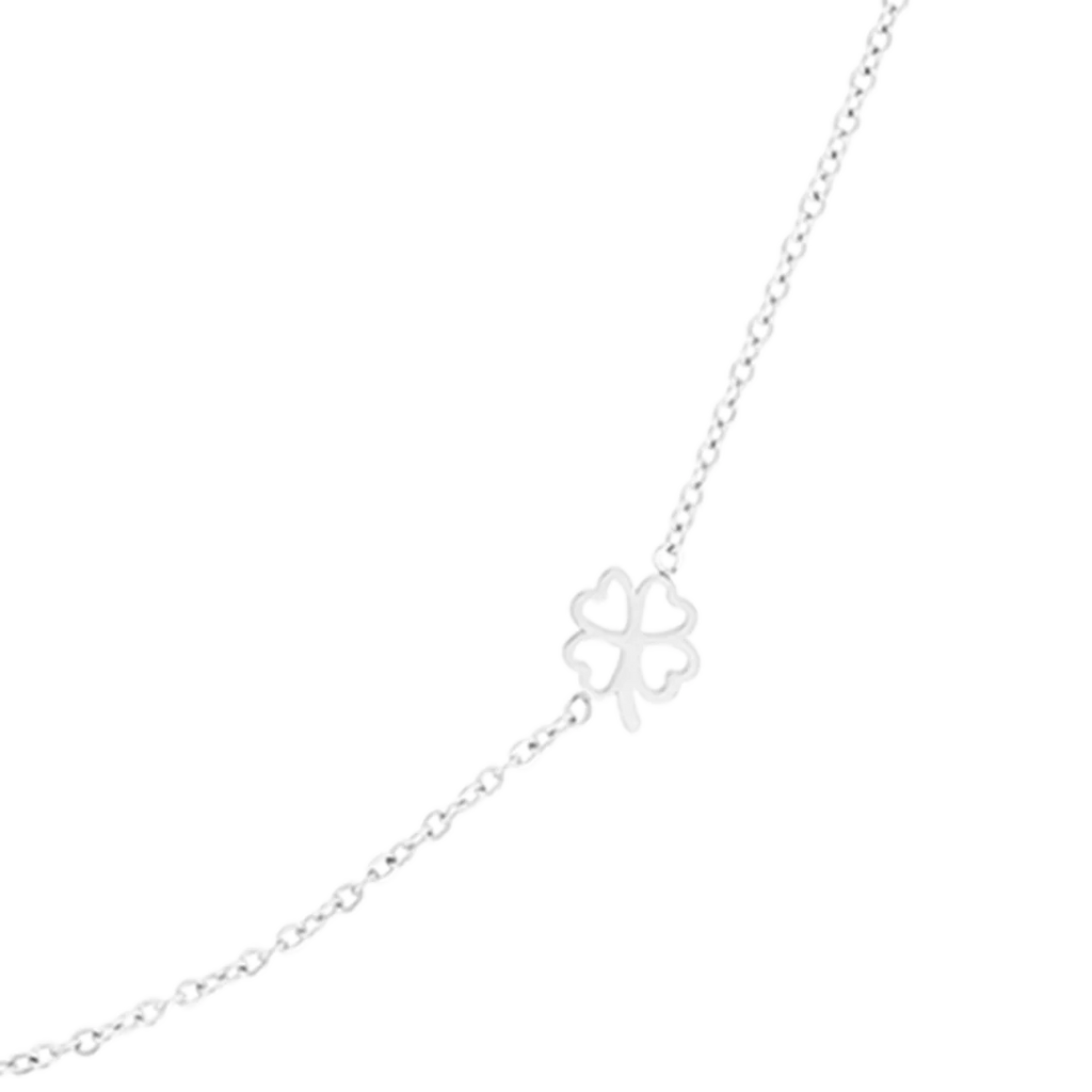 SN-2036 - Silver Necklace with a Clover