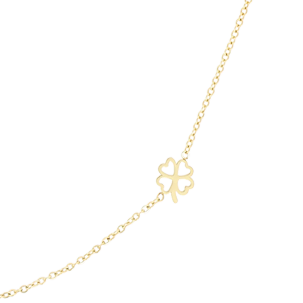 SN-2037 - Gold Necklace with a Clover