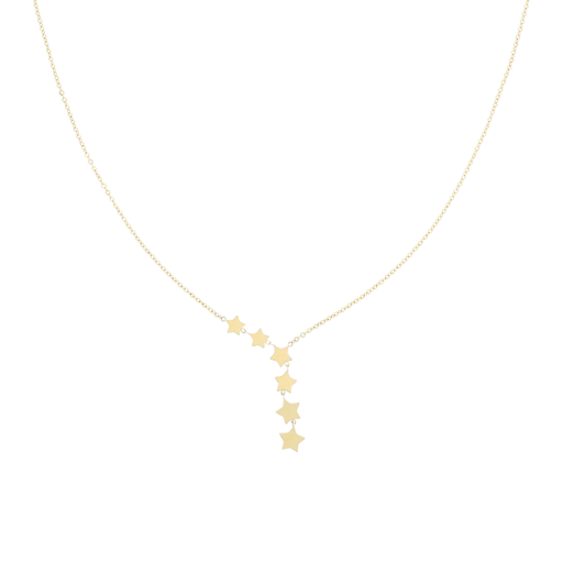 Gold necklace with stars
