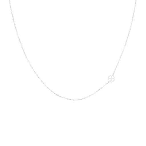 Silver Necklace with a Clover